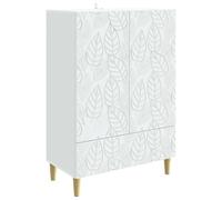 vidaXL Aparador Blanco 66 x 34,5 x 95 cm Madera de ingeniería, Librero Vintage para Sala, Armario Rectangular, Amplio Espacio, diseño Moderno y Patas de Madera sólida
