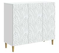 vidaXL Aparador Blanco 89 x 34,5 x 80 cm Madera de ingeniería, Sideboard Espacioso, Mueble Vintage, Organizador Rectangular para la Sala, Unidad Moderna de Comedor