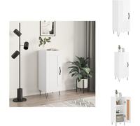 vidaXL, aparador blanco brillante, 34,5 x 34 x 90 cm, material de madera, - Aparadores