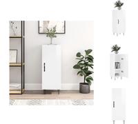vidaXL, aparador blanco brillante, 34,5 x 34 x 90 cm, material de madera, - Aparadores