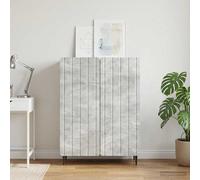 vidaXL, aparador, color gris cemento, 66 x 34,5 x 92 cm, material: tablero de madera