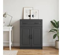 vidaXL Aparador con cajón Negro 66 x 34,5 x 87 cm Madera de Ingeniería
