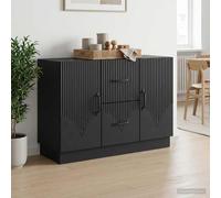 vidaXL Aparador con cajón Negro 89 x 34,5 x 57 cm Madera de Ingeniería