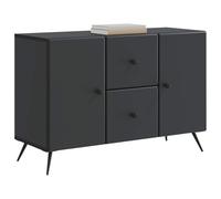 vidaXL Aparador con cajón Negro 89 x 34,5 x 60 cm Madera de Ingeniería, Salón, aparador Rectangular Moderno, Buffet Amplio, Organizador Ajustable, Cabinet versátil, solución estilosa