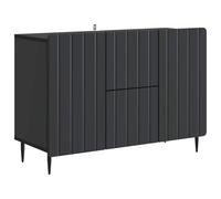 vidaXL Aparador con cajón Negro 89 x 34,5 x 62 cm Madera de Ingeniería