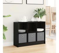 vidaXL Aparador con cajón Roble Negro 73,5 x 22,5 x 53,5 cm