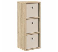 vidaXL Aparador con cajón Roble Sonoma 25,5 x 22 x 69,5 cm, Mueble de Sala, diseño Moderno, Almacenamiento Resistente, organización Amplia, solución Elegante