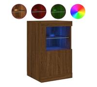 Vidaxl aparador con luces led madera de ingeniería roble marrón