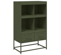vidaXL Aparador de acero 68x39x111,5 cm en color Negro/Amarillo/Verde y más
