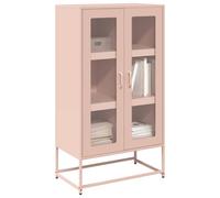 vidaXL Aparador de acero rosa 68x39x123 cm