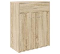 vidaXL Aparador de Almacenamiento Auxiliar Cajonera Organizador para Hogar Mueble Servicio de Buffet de Contrachapada Color Roble Sonoma 60x30x75 cm