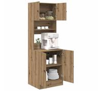 vidaXL Aparador de Cocina Roble Artisan 60 x 50 x 180 cm | El acabado de roble artesanal alegra cualquier lugar, Puedes ponerlo en cualquier sitio, no necesita soporte