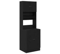 vidaXL Aparador de cocina Roble Negro 60 x 50 x 180 cm