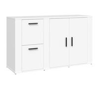 vidaXL Aparador de Madera contrachapada Blanco 100x33x59,5 cm