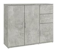 vidaXL Aparador de Madera contrachapada Gris hormigón 91x29,5x75 cm