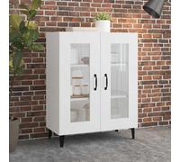 vidaXL Aparador Armario Auxiliar de madera contrachapada blanco 69,5x34x90 cm