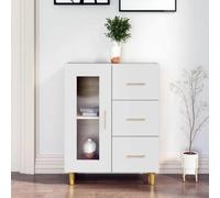 vidaXL Aparador de madera de ingeniería blanco 69,5x34x90 cm
