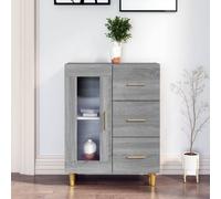 vidaXL Aparador de madera de ingeniería gris Sonoma 69,5x34x90 cm