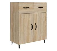 Vidaxl aparador de madera de ingeniería roble sonoma 69,5x34x90 cm