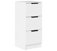 vidaXL Aparador de Mueble Armario Espacio Almacenamiento Cajones Auxiliar Salón Consola Teléfono en Casa Madera Contrachapada Blanco