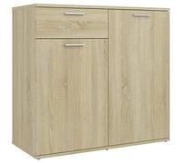 vidaXL Aparador Entrada Acento Pasillo Vestíbulo Recibidor Auxiliar Decoración Casa Escritorio Mueble Contrachapada Color Roble Sonoma 80x36x75cm