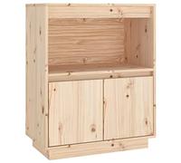 vidaXL Aparador Entrada Acento Pasillo Vestíbulo Recibidor Auxiliar Decoración Dormitorio Salón Mueble de Madera Maciza de Pino 60x34x75 cm