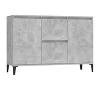 vidaXL Aparador Entrada Acento Pasillo Vestíbulo Recibidor Auxiliar Decoración Hogar Casa Escritorio Mueble de Contrachapada Gris Hormigón 104x35x70cm