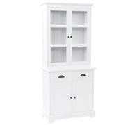 vidaXL Aparador galés con 4 puertas MDF y madera de pino 80x40x180 cm