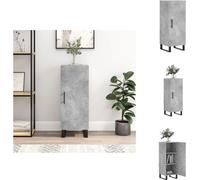 vidaXL, aparador gris hormigón, 34,5 x 34 x 90 cm, material de madera, - Aparadores