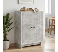 vidaXL Aparador Gris Hormigón 66 x 34,5 x 90 cm Madera de Ingeniería, Aparador Vintage Rectangular, Espacio Amplio para Sala, Mueble Moderno, Funcional y organizado