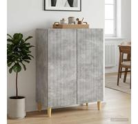 vidaXL Aparador Gris Hormigón 66 x 34,5 x 90 cm Madera de Ingeniería