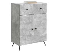 vidaXL Aparador Gris Hormigón 66 x 34,5 x 90 cm Madera de Ingeniería, Unidad Moderna para Sala, almacén Buffet, Gran Espacio, Elegante Organizador de Comedor