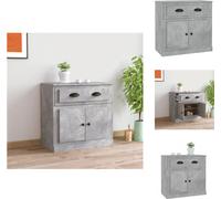 vidaXL, aparador gris hormigón, 70x35,5x67,5 cm, material de madera, - Aparadores