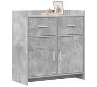 vidaXL Aparador Gris Hormigón 75 x 36 x 80 cm Madera de ingeniería,