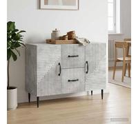 vidaXL Aparador Gris Hormigón 89 x 34,5 x 60 cm Madera de Ingeniería