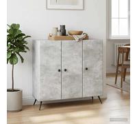 vidaXL Aparador Gris Hormigón 89 x 34,5 x 80 cm Madera de Ingeniería