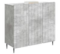 vidaXL Aparador Gris Hormigón 89 x 34,5 x 82 cm Madera de Ingeniería, Almacenaje para Sala, aparador Rectangular, Mueble Moderno, Funcional y Que Ahorra Espacio