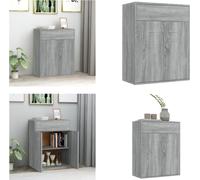 vidaXL, aparador gris Sonoma, 60x30x75 cm, material de madera, aparador, aparadores, armario, armario de almacenamiento