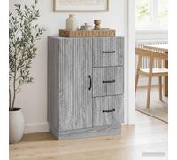 vidaXL Aparador Gris Sonoma 66 x 34,5 x 87 cm Madera de Ingeniería