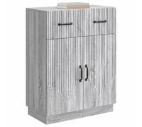 vidaXL Aparador Gris Sonoma 66 x 34,5 x 87 cm Madera de Ingeniería, Aparador Moderno, Espacio Amplio, Mueble Compacto, Buffet Elegante, práctico para organizar tu hogar