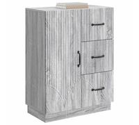 vidaXL Aparador Gris Sonoma 66 x 34,5 x 87 cm Madera de Ingeniería, Sala, Mueble de Almacenaje Moderno, Muebles de Comedor, Armario Funcional, Solución Amplia para Organizar