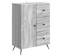 vidaXL Aparador Gris Sonoma 66 x 34,5 x 90 cm Madera de Ingeniería, Aparador para Sala, diseño Moderno Rectangular, Gran Almacenamiento para Comedor, decoración y organización en casa