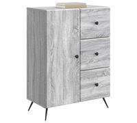 vidaXL Aparador Gris Sonoma 66 x 34,5 x 90 cm Madera de Ingeniería, Aparador para Sala, diseño Moderno Rectangular, Gran Almacenamiento para Comedor, decoración y organización en casa