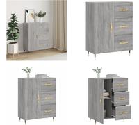 vidaXL, aparador gris Sonoma, 69,5 x 34 x 90 cm, material de madera, aparador, aparadores, armario, armario pequeño