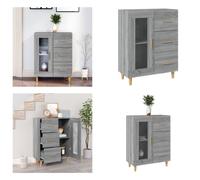 vidaXL, aparador gris Sonoma, 69,5 x 34 x 90 cm, material de madera, aparador, aparadores, armario, mueble de almacenamiento