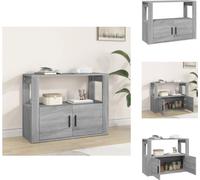 vidaXL, aparador gris Sonoma, 80x30x60 cm, material de madera, - Aparadores