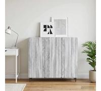 vidaXL Aparador Gris Sonoma 89 x 34,5 x 82 cm Madera de Ingeniería