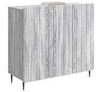 vidaXL Aparador Gris Sonoma 89 x 34,5 x 82 cm Madera de Ingeniería, Almacenaje para Sala, aparador Rectangular, Mueble Moderno, Funcional y Que Ahorra Espacio