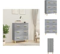 vidaXL, aparador gris Sonoma de 70x34x90 cm, fabricado en material de madera - Aparadores