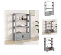 vidaXL, aparador gris Sonoma de 80x30x119,5 cm, fabricado en material de madera - Aparadores